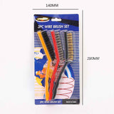 Wire Brush Set Curved Handle Masonry Brush Metal Detail Brushes for Cleaning Welding Slag Rust Dust 9in 3pcs Colorful In Australia - Darrahopens
