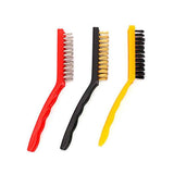 Wire Brush Set Curved Handle Masonry Brush Metal Detail Brushes for Cleaning Welding Slag Rust Dust 9in 3pcs Colorful In Australia - Darrahopens