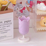 Pen Holder Tulip Shape Innovative Vintage Photo Props Large Capacity Pencil Holder for Office Study Room Home Purple In Australia - Darrahopens