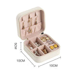 Travel Jewelry Case Exquisite Large Capacity Scratch Resistant Portable Jewelry Organizer Box for Outdoor Travel White 10x10x5cm/3.9x3.9x2.0in In Australia - Darrahopens