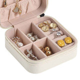 Travel Jewelry Case Exquisite Large Capacity Scratch Resistant Portable Jewelry Organizer Box for Outdoor Travel White 10x10x5cm/3.9x3.9x2.0in In Australia - Darrahopens