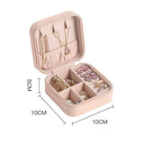 Travel Jewelry Case Exquisite Large Capacity Scratch Resistant Portable Jewelry Organizer Box for Outdoor Travel Red 10x10x5cm/3.9x3.9x2.0in