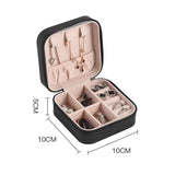 Travel Jewelry Case Exquisite Large Capacity Scratch Resistant Portable Jewelry Organizer Box for Outdoor Travel Black 10x10x5cm/3.9x3.9x2.0in In Australia - Darrahopens