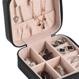 Travel Jewelry Case Exquisite Large Capacity Scratch Resistant Portable Jewelry Organizer Box for Outdoor Travel Black 10x10x5cm/3.9x3.9x2.0in In Australia - Darrahopens