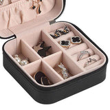 Travel Jewelry Case Exquisite Large Capacity Scratch Resistant Portable Jewelry Organizer Box for Outdoor Travel Black 10x10x5cm/3.9x3.9x2.0in In Australia - Darrahopens