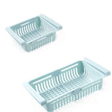 Fridge Drawer Organizer Retractable Multifunction Space Saving Refrigerator Storage Box Light Blue 20.5x16.4x7.6cm / 8.1x6.5x3.0in In Australia - Darrahopens