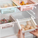 Fridge Drawer Organizer Retractable Multifunction Space Saving Refrigerator Storage Box Khaki 20.5x16.4x7.6cm / 8.1x6.5x3.0in In Australia - Darrahopens