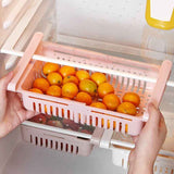 Fridge Drawer Organizer Retractable Multifunction Space Saving Refrigerator Storage Box Khaki 20.5x16.4x7.6cm / 8.1x6.5x3.0in In Australia - Darrahopens