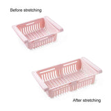 Fridge Drawer Organizer Retractable Multifunction Space Saving Refrigerator Storage Box Pink 20.5x16.4x7.6cm / 8.1x6.5x3.0in In Australia - Darrahopens