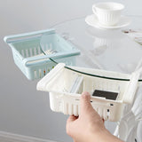Fridge Drawer Organizer Retractable Multifunction Space Saving Refrigerator Storage Box Pink 20.5x16.4x7.6cm / 8.1x6.5x3.0in