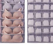 Hanging Bra Organizer Oxford Fabric Double Sides Breathable Large Capacity Underwear Storage Organizer for Bra Socks Gray, Front 12, Back 24 In Australia - Darrahopens