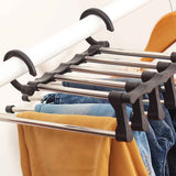 Stainless Steel Hangers Home Multifunctional Foldable Trouser Rack Retractable Trouser Storage Rack Trouser Rack Black In Australia - Darrahopens