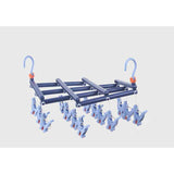 Plastic Folding Multi Head Drying Rack Multi Clips Socks Underwear Hanger Windproof Multifunctional Clothespin Classic Dark Purple 14 Clips In Australia - Darrahopens