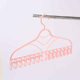 Multifunctional Clothes Drying Rack Plastic Seamless Wrinkle Free Clothes Hanger with V Shaped Clip Hook for Bra Socks Pink In Australia - Darrahopens