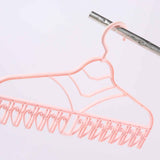 Multifunctional Clothes Drying Rack Plastic Seamless Wrinkle Free Clothes Hanger with V Shaped Clip Hook for Bra Socks Pink In Australia - Darrahopens