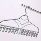Multifunctional Clothes Drying Rack Plastic Seamless Wrinkle Free Clothes Hanger with V Shaped Clip Hook for Bra Socks Grey