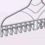 Multifunctional Clothes Drying Rack Plastic Seamless Wrinkle Free Clothes Hanger with V Shaped Clip Hook for Bra Socks Grey
