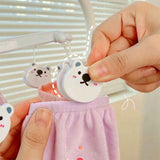 Plastic Hanging Drying Rack Sock Underwear Oversleeve Small Cloth Clip for Home Student Domitory White Bear In Australia - Darrahopens