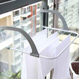Portable Clothes Drying Rack Multipurpose Collapsible Hanging Drying Rack for Balcony Railings Windowsill Grey In Australia - Darrahopens