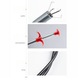 Flexible Sink Grabber Reacher Picker with 4 Claws Sewer Dredging Drain Clog Remove Tool for Home Kitchen Toilet Litter 3meter/9.84feet