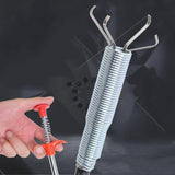 Flexible Sink Grabber Reacher Picker with 4 Claws Sewer Dredging Drain Clog Remove Tool for Home Kitchen Toilet Litter 3meter/9.84feet