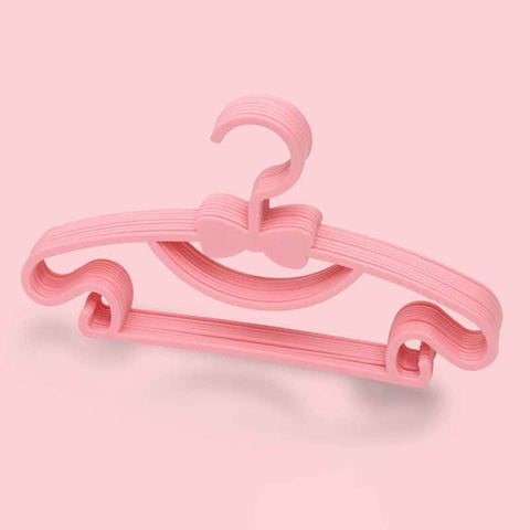 10PCS Kids Storage Hangers Plastic Thicken Bow Knot Coat Drying Hanger for Toddler Baby Pink In Australia - Darrahopens