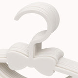 10PCS Kids Storage Hangers Plastic Thicken Bow Knot Coat Drying Hanger for Toddler Baby White
