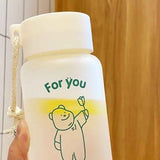 Kids Water Bottle Cute Cartoon Printing Handle Design Healthy Odorless Good Sealing Students Water Cup Green Bear In Australia - Darrahopens