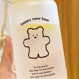 Kids Water Bottle Cute Cartoon Printing Handle Design Healthy Odorless Good Sealing Students Water Cup Black Bear In Australia - Darrahopens