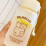 Kids Water Bottle Cute Cartoon Printing Handle Design Healthy Odorless Good Sealing Students Water Cup Hug Bear In Australia - Darrahopens