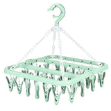 32 Clip Folding Hanger 360 Degree Rotation Household Laundry Clip Rack with Windproof Lock Drying Rack Green C0NCN In Australia - Darrahopens