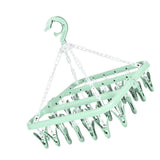 32 Clip Folding Hanger 360 Degree Rotation Household Laundry Clip Rack with Windproof Lock Drying Rack Green C0NCN In Australia - Darrahopens