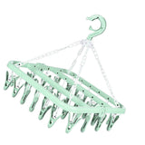 32 Clip Folding Hanger 360 Degree Rotation Household Laundry Clip Rack with Windproof Lock Drying Rack Green C0NCN In Australia - Darrahopens