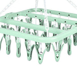 32 Clip Folding Hanger 360 Degree Rotation Household Laundry Clip Rack with Windproof Lock Drying Rack Green C0NCN In Australia - Darrahopens