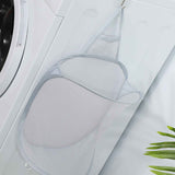 Collapsible Laundry Bag Foldable Laundry Hamper Large Laundry Basket Mesh Wall Mounted for Bathroom with Hook Grey Mesh In Australia - Darrahopens