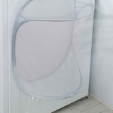 Collapsible Laundry Bag Foldable Laundry Hamper Large Laundry Basket Mesh Wall Mounted for Bathroom with Hook Grey Mesh In Australia - Darrahopens