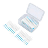 Interdental Brush Disposable Soft Silicone Head Portable Floss Toothpick Brush with Case for Oral Care 200pcs Blue In Australia - Darrahopens