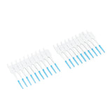 Interdental Brush Disposable Soft Silicone Head Portable Floss Toothpick Brush with Case for Oral Care 200pcs Blue