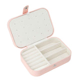 Jewelry Case Portable Beautiful Pink Necklace Ring Ear Stud Storage Box Adjustment Leather Travel Jewelry Case with Lock In Australia - Darrahopens
