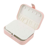 Jewelry Case Portable Beautiful Pink Necklace Ring Ear Stud Storage Box Adjustment Leather Travel Jewelry Case with Lock In Australia - Darrahopens