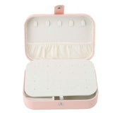 Jewelry Case Portable Beautiful Pink Necklace Ring Ear Stud Storage Box Adjustment Leather Travel Jewelry Case with Lock In Australia - Darrahopens