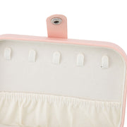Jewelry Case Portable Beautiful Pink Necklace Ring Ear Stud Storage Box Adjustment Leather Travel Jewelry Case with Lock