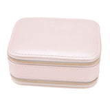 Jewelry Case Double Layer Portable Pink Necklace Hook Design Convenient Handle Travel Jewelry Box In Australia - Darrahopens