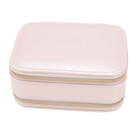Jewelry Case Double Layer Portable Pink Necklace Hook Design Convenient Handle Travel Jewelry Box In Australia - Darrahopens