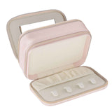 Jewelry Case Double Layer Portable Pink Necklace Hook Design Convenient Handle Travel Jewelry Box In Australia - Darrahopens