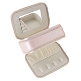 Jewelry Case Double Layer Portable Pink Necklace Hook Design Convenient Handle Travel Jewelry Box In Australia - Darrahopens