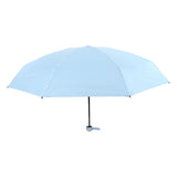 Travel Umbrella Sun Rain 5 Folding UV Protection Present Portable with Box for Men Women Blue