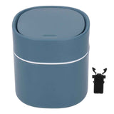 Mini Desktop Trash Can Debris Storage Cleaning Can with Lid for Coffee Table Dressing Table Desktop Countertop Blue In Australia - Darrahopens