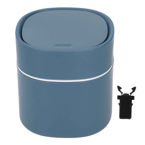 Mini Desktop Trash Can Debris Storage Cleaning Can with Lid for Coffee Table Dressing Table Desktop Countertop Blue In Australia - Darrahopens
