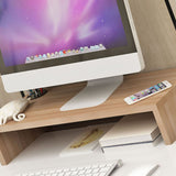 Monitor Stand Riser Ergonomic Computer Monitor Riser Stand Extra Storage Space Desktop Notebook Elevated Base Light Walnut In Australia - Darrahopens